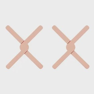 Krumble Opvouwbare siliconen pannenonderzetter - Roze - Set van 2