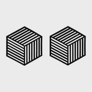 Krumble Siliconen pannenonderzetter Hexagon lang - Zwart - Set van 2