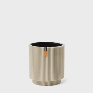 Capi Europe Vaas cilinder Groove Colours - 11x12 - Beige Capi Europe Vaas cilinder Groove Colours - 11x12 - Beige