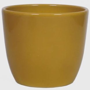 Floran Plantenpot - okergeel - glanzend - keramiek - 22 x 19 cm Floran Plantenpot - okergeel - glanzend - keramiek - 22 x 19 cm
