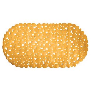 MSV Douche|bad anti-slip mat badkamer - pvc - saffraan geel - 35 x 68 MSV Douche|bad anti-slip mat badkamer - pvc - saffraan geel - 35 x 68