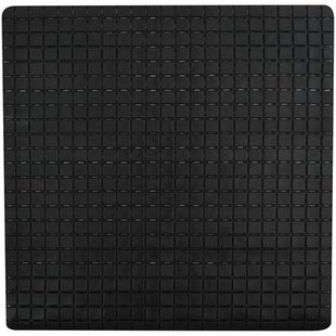 MSV Douche|bad anti-slip mat badkamer - rubber - zwart - 54 x 54 cm