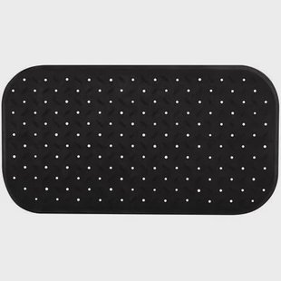 MSV Douche|bad anti-slip mat badkamer - rubber - zwart - 36 x 76 cm MSV Douche|bad anti-slip mat badkamer - rubber - zwart - 36 x 76 cm