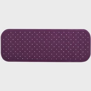 MSV Douche|bad anti-slip mat badkamer - rubber - paars - 36 x 97 cm