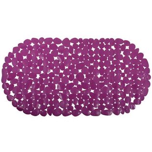 MSV Douche|bad anti-slip mat badkamer - pvc - paars - 39 x 99 cm MSV Douche|bad anti-slip mat badkamer - pvc - paars - 39 x 99 cm