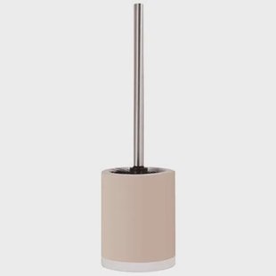 MSV Toilet|wc-borstel houder - keramiek|metaal - beige - 38 cm