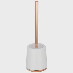 MSV Coruna Toilet|wc-borstel houder - kunststof - wit|koper - 38 cm
