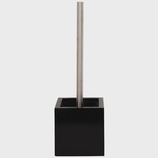 MSV Toiletborstel - MDF houder|rvs wc-borstel - zwart - 37 cm