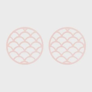 Krumble Pannenonderzetter met schubben patroon - Roze - Set van 2