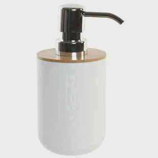 Items Zeeppompje|dispenser - Bamboe - ivoor wit - 9 x 15 cm