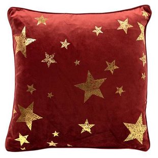Stars - Kerst sierkussen - 45x45 cm, rood
