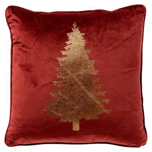 Tree - Kerst sierkussen - 45x45 cm, rood