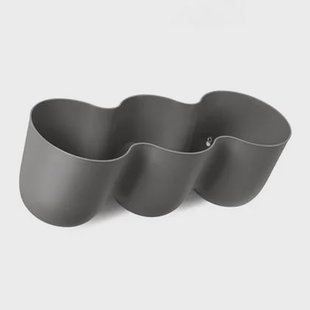 QUVIO Wand bloempot-trio plastic - Antraciet QUVIO Wand bloempot-trio plastic - Antraciet