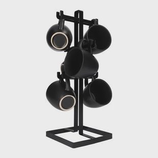 QUVIO Mokken houder - Metaal - Zwart