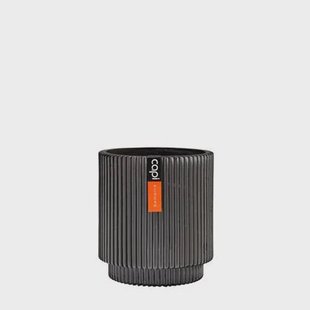 Capi Europe - Vaas cilinder Groove - 15x17 - Antraciet