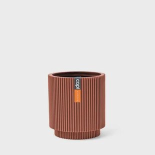Capi Europe Vaas cilinder Groove Colours - 15x17 - Merlot rood Capi Europe Vaas cilinder Groove Colours - 15x17 - Merlot rood
