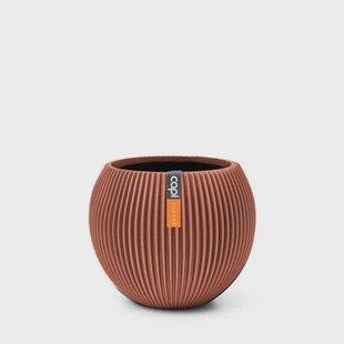 Capi Europe Vaas bol Groove Colours - 10x9 - Merlot rood Capi Europe Vaas bol Groove Colours - 10x9 - Merlot rood