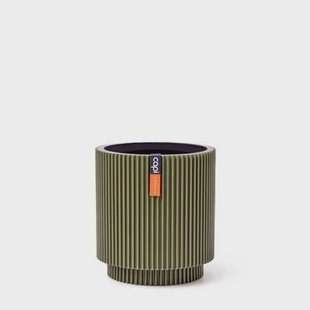Capi Europe Vaas cilinder Groove Colours - 8x9 - Groen Capi Europe Vaas cilinder Groove Colours - 8x9 - Groen