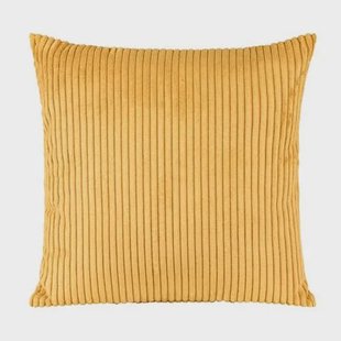 Sierkussen Ribbels - Geel - Polyester - 45x45x0cm (BxHxD) Sierkussen Ribbels - Geel - Polyester - 45x45x0cm (BxHxD)