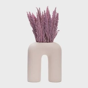 QUVIO Vaas - U vorm - Keramiek - Beige