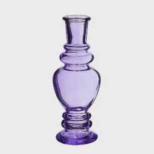Ideas 4 Seasons Bloemenvaas Venice - glas - paars - D5.7 x H15 cm