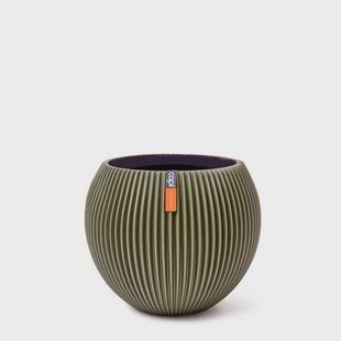 Capi Europe Vaas bol Groove Colours - 18x15 - Groen Capi Europe Vaas bol Groove Colours - 18x15 - Groen