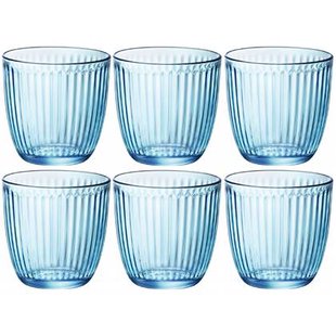 Bormioli Rocco Drinkglazen - 6x - blauw - tumbler glas - 290 ml Bormioli Rocco Drinkglazen - 6x - blauw - tumbler glas - 290 ml