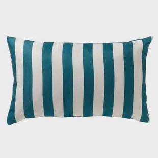 Outdoor Kussenhoes 30x50 cm blauw Gestreept