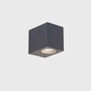 QAZQA Moderne wandlamp donkergrijs IP44 - Baleno