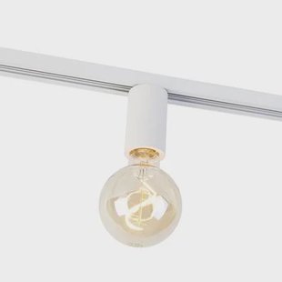 QAZQA E27 fitting met rail ophanging voor 1-fase rail wit - Iconic