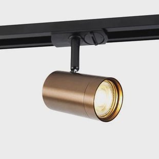 QAZQA Moderne 1-fase railspot donkerbrons - Iconic Jeana