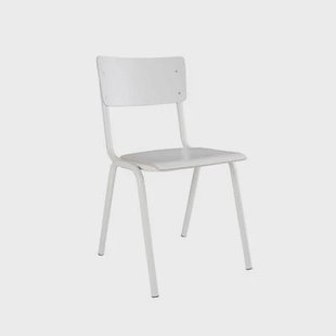 Zuiver Back To School HPL Eetkamerstoelen Wit - Set van 4