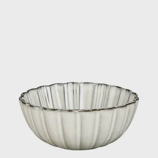 Mica Decorations Corfu Schaal - H9 x Ø17 cm - Keramiek - Grijs