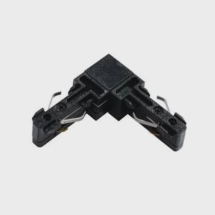 QAZQA L-Koppelstuk rail zwart 1-fase - Slimline