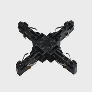 QAZQA X-Koppelstuk rail zwart 1-fase - Slimline