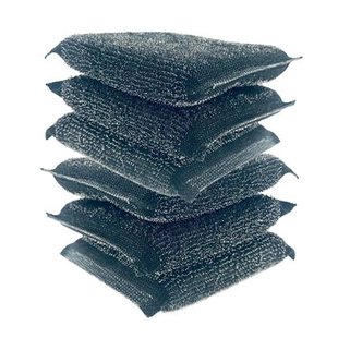 Nordix Schuurspons RVS 6 stuks Schuursponsjes Schoonmaak Pannenspon... Nordix Schuurspons RVS 6 stuks Schuursponsjes Schoonmaak Pannenspon...