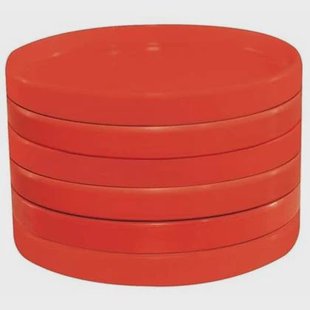 Zak! Designs Party Onderzetters voor glas set van 6, Rood Limited