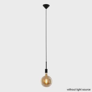 Mexlite - hanglamp - Minimalics - zwart - metaal - Ø 10cm - E27 -