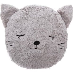 ATMOSPHERA Rond Kattenkussen - Ø 28 x 10,5 cm - Grijs