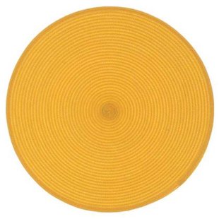 Unique Living - Placemat Daisy - Rond - Rotan - Geel|Oranje - Ø 38cm