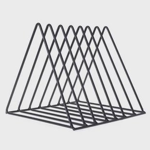 QUVIO Post en boekenrek driehoek zwart