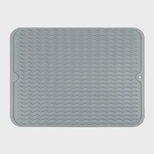 QUVIO Afdruipmat - Silicoon - Grijs