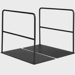 QUVIO Boekenstandaard metaal 1 paar - Zwart