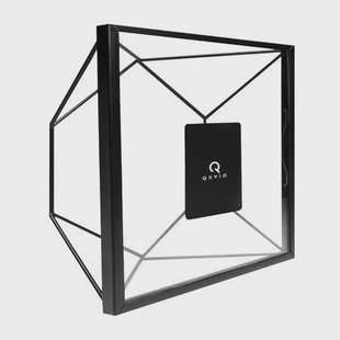 QUVIO Fotolijstje hexagon staal 15 x 15cm - Zwart