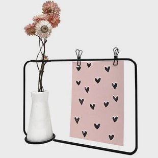 QUVIO Fotoframe met vaasje - Zwart en wit QUVIO Fotoframe met vaasje - Zwart en wit