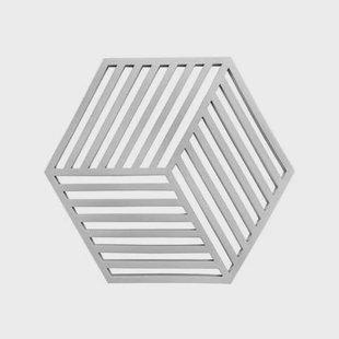 Krumble Pannenonderzetter Hexagon - Grijs - 16 x 14 cm
