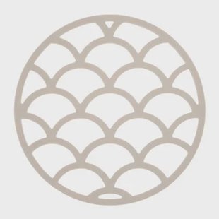 Krumble Siliconen pannenonderzetter rond met schubben patroon - Beige