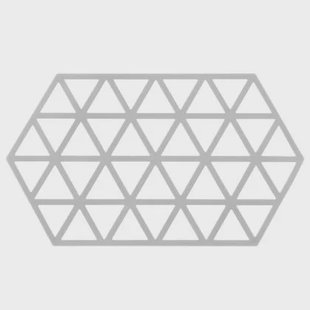 Krumble Siliconen pannenonderzetter Hexagon lang - Grijs