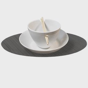 Krumble Placemat ovaal - 32 x 45 cm - Grijs