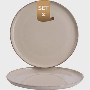 Palmer Bord Antigo 28 cm Crème Porselein 2 stuks